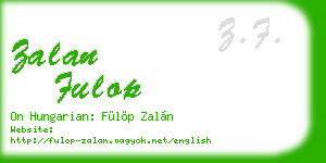 zalan fulop business card