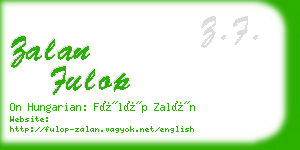 zalan fulop business card